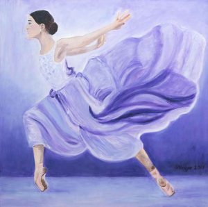 Lila balerina – 70X70